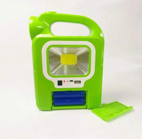 Or-6399 Solar Güneş Panelli 1 Led Ampullü Usb Çıkışlı Powerbank Solar El Feneri Işıldak Kamp Lambası - 5