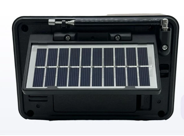Everton RT-671 Orta Boy Solar Güneş Enerjili Bluetooth, Nostalji , FM/AM/SW 3 Band Radyo ,usb, sd ,Aux mp3 player - 3