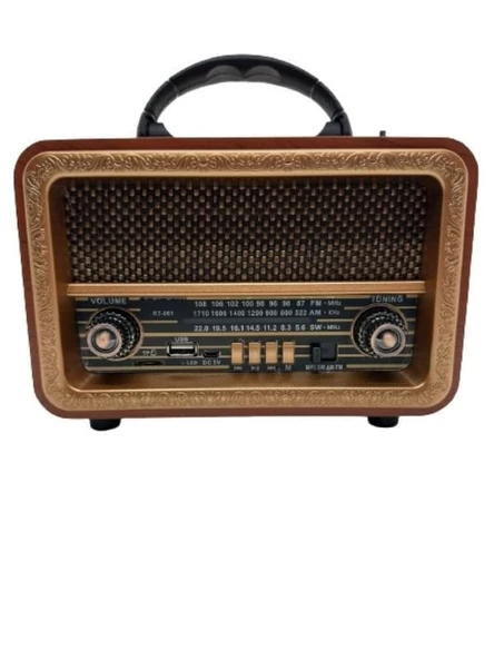 Everton RT-861 Orta Boy Nostalji Müzik Kutusu, Bluetooth, Usb/Sd/Aux/Fm 3 Band Radyo TWS - 4