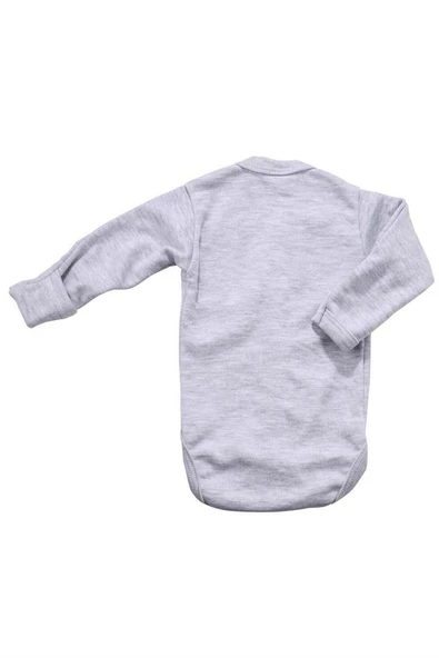 Civciv Nakışlı Çıtçıtlı Body Gri bipamuk - 4