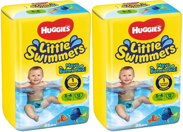 Huggıes Little Swımmers Mayo Bebek Bezi Beden:3-4 (7-15KG) 24 Adet (2PK*12)