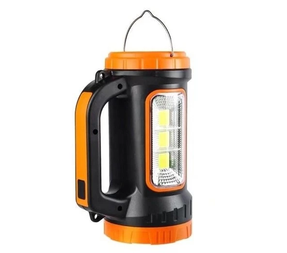 PS-0818B 5w+15w Uzun Menzilli Solar Güneş Panelli Powerbank+USB Çıkış Ultra Güçlü Ledli Şarjlı Fener - 3