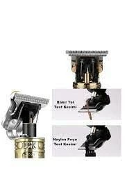 Kuru Kafa T Bıçaklı Saç Sakal Ense Çizim Epilasyon Öncesi Tıraş Traş Makinesi - 2