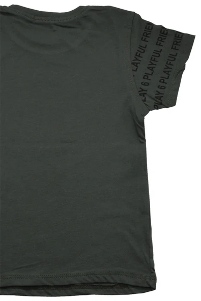 Never Gıve Up Baskılı Erkek Bebek Tshirt Yeşil bipamuk - 9