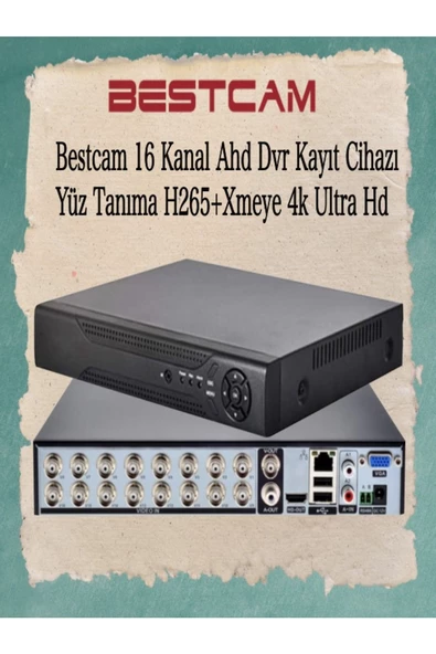 BESTCAM  16 Kanal Ahd Dvr Kayıt Cihazı Yüz Tanıma H265 Xmeye 4k Ultra Hd - 2