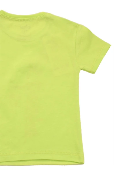 Smile Baskılı Kız Tshirt Yeşil bipamuk - 7
