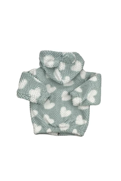 Kalpli Kız Bebek Peluş Hırka Su Yeşili bipamuk - 4