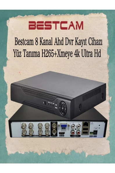 BESTCAM  8 Kanal Ahd Dvr Kayıt Cihazı Yüz Tanıma H265 Xmeye 4k Ultra Hd - 2