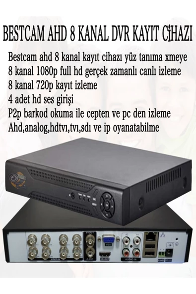 BESTCAM  7 Kameralı Set 5 Mega Piksel Sony Lensli FULL HD Gece Görüşlü Güvenlik Kamera Seti 500 GB Hard disk - 2