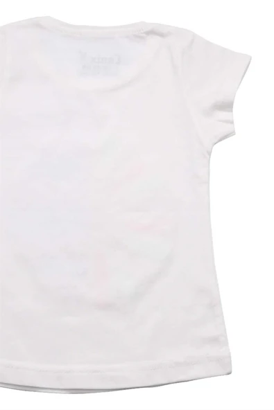 Renkli Roses Baskılı Tshirt Beyaz bipamuk - 10