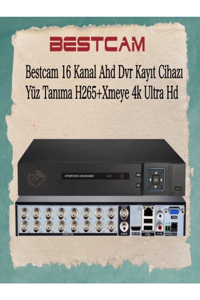 BESTCAM  16 Kanal Ahd Dvr Kayıt Cihazı Yüz Tanıma H265 Xmeye 4k Ultra Hd