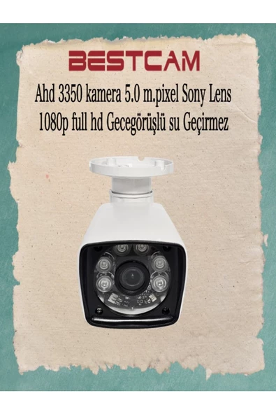 BESTCAM  Ahd 3350 Kamera 5 Mega Piksel Sony Lensli 1080p Full HD Gece Görüşlü Su Geçirmez