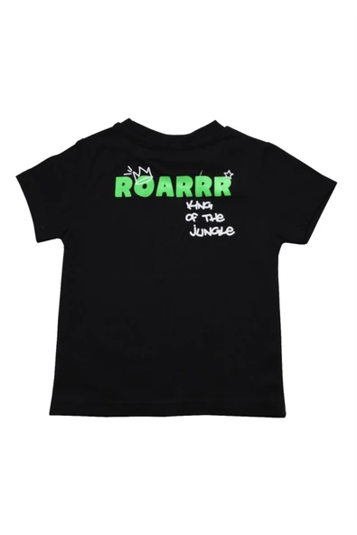 Sevimli Dinozor Baskılı Erkek Bebek Tshirt  bipamuk - 6