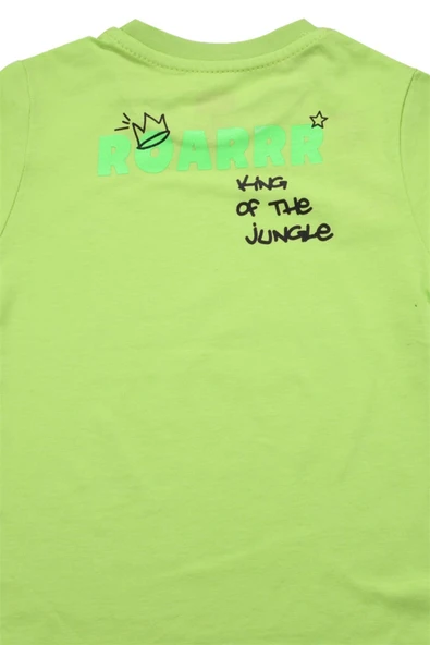 Sevimli Dinozor Baskılı Erkek Bebek Tshirt bipamuk - 7