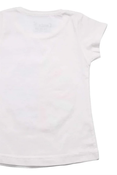 Renkli Roses Baskılı Tshirt Beyaz bipamuk - 5
