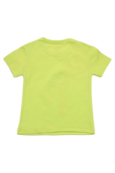 Smile Baskılı Kız Tshirt Yeşil bipamuk - 2
