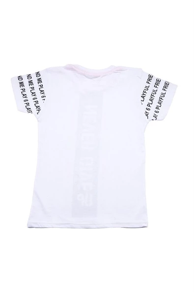Never Gıve Up Baskılı Erkek Bebek Tshirt Beyaz bipamuk - 2