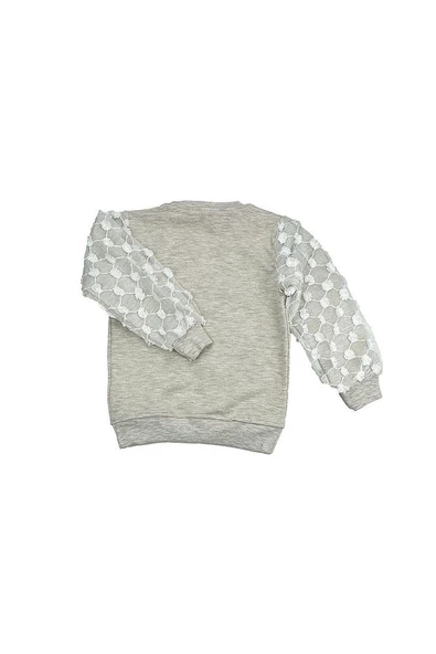 Dantelli Kız Bebek Sweat Krem bipamuk - 4