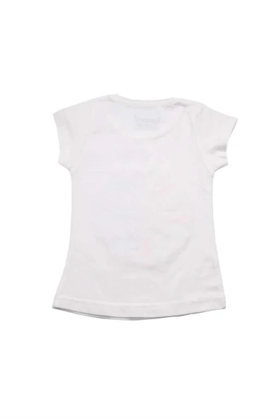 Renkli Roses Baskılı Tshirt Beyaz bipamuk - 9