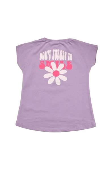 Boncuk İşlemeli Çiçekli Kız Bebek Tshirt bipamuk - 3