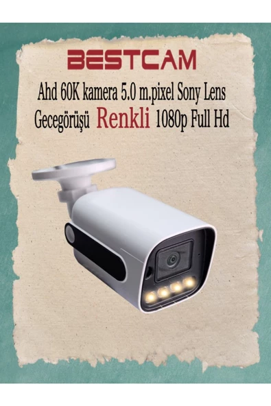 BESTCAM  Ahd 60K Kamera 5 Mega Piksel Sony Lensli Gece Görüşü Renkli 1080p Full HD - 2
