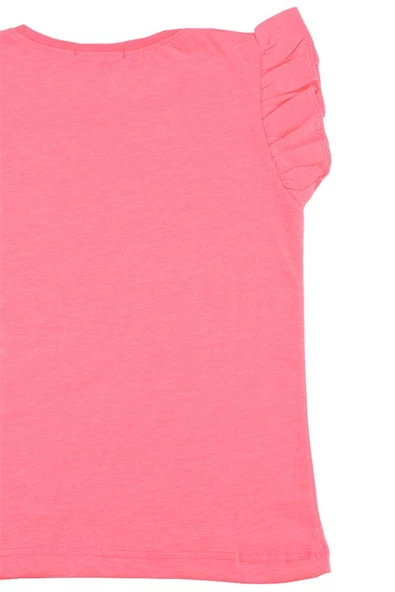 I Have Baskılı Fırfır Kollu Taşlı Kız Bebek Tshirt Pembe bipamuk - 3