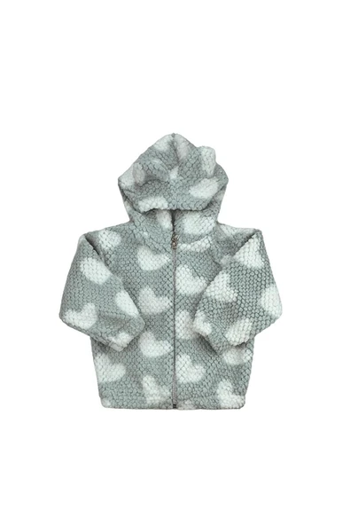 Kalpli Kız Bebek Peluş Hırka Su Yeşili bipamuk - 5