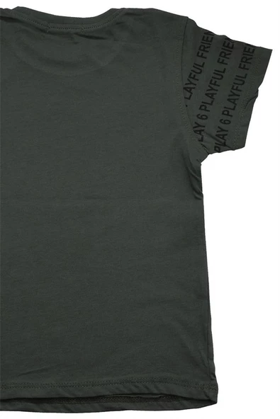 Never Gıve Up Baskılı Erkek Bebek Tshirt Yeşil bipamuk - 4