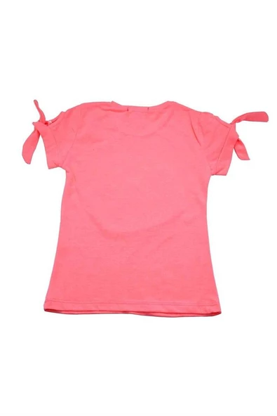 Çiçek Sepet Nakışlı Kız Bebek Tshirt Pembe bipamuk - 3
