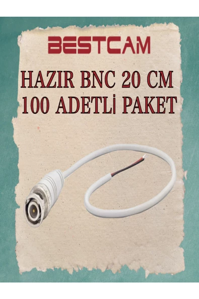 BESTCAM  Hazır Bnc 20 CM 100 Adetli Paket