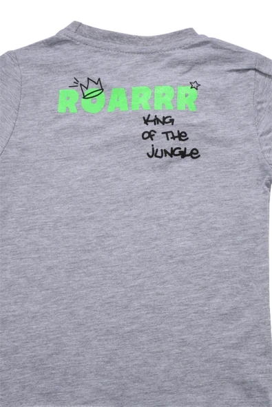 Sevimli Dinozar Baskılı Erkek Bebek Tshirt bipamuk - 8