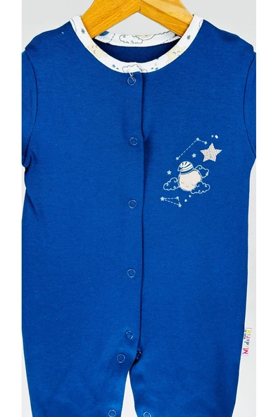 Aydedeli Çıtçıtlı Pamulu Bebek Tulum bipamuk - 5