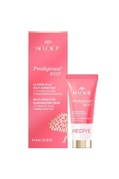 Nuxe Creme Prodigieuse Boost Glow Boosting Cream 40 ml + Night Recovery Oil Balm 15 ml