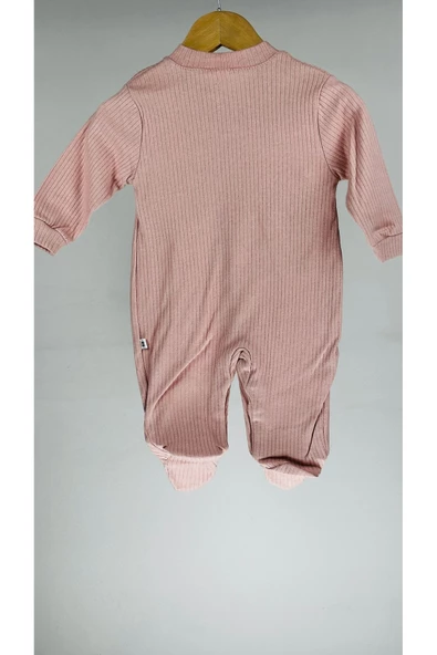 Sevimli Kedicik Patikli %100 Pamuklu Kız Bebek Tulum bipamuk - 6