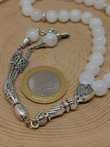 Ay Taşı 33lük Tesbih 8mm (9336) - Resim 3