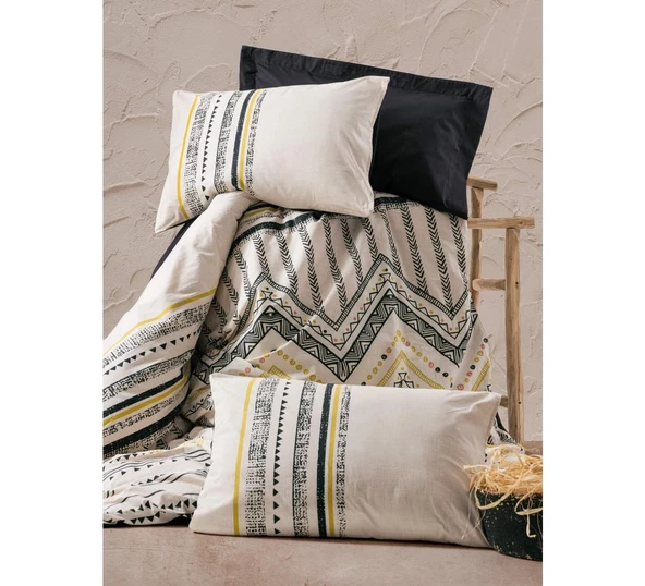 Cotton Box Ethnic Elvira Complete Set Tek Kişilik Nevresim Takımı Siyah - 2