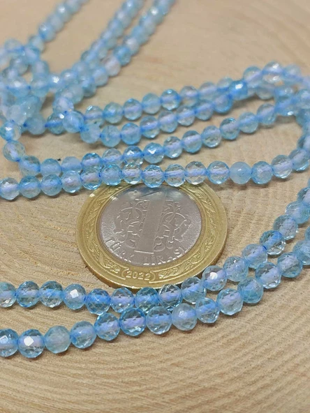 Topaz Taşı Faset Kesim Dizi 4mm (55556) - Resim 2