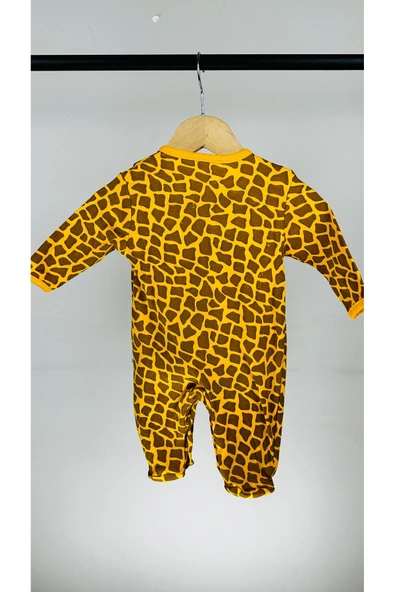LEOPAR DESENLİ ÇITÇITLI PAMUKLU BEBEK TULUM bipamuk - 10
