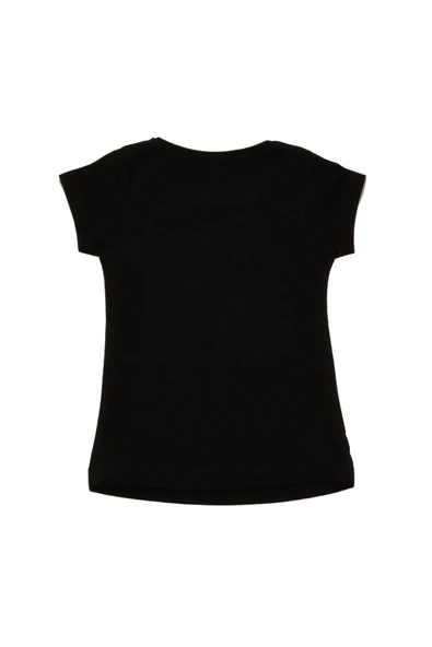 Renkli Roses Baskılı Tshirt Siyah bipamuk - 6