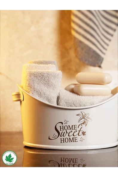 Kayık Metal Banyo Organizeri (Home Sweet Home Baskılı) - 3