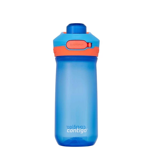 Contigo Jessie Tritan Bas İç Kapaklı Çocuk Suluğu 420ml - Mavi