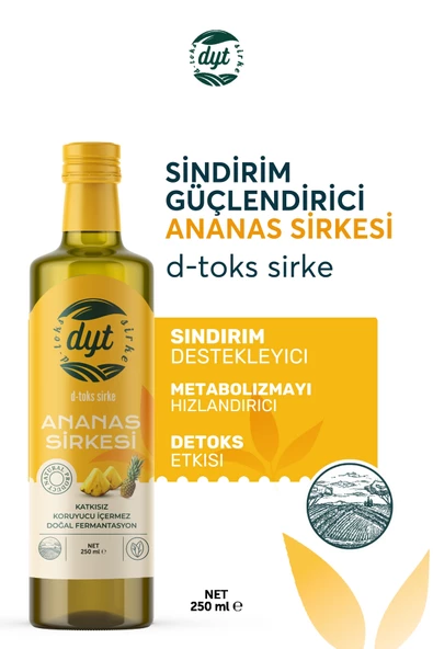 Dyt D-Toks sirke Detoks Ananas Sirkesi Ödem atmaya yardımcı 250 ml - 2
