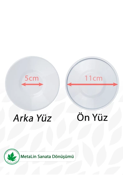 12'li Metal Çay Tabağı - 4