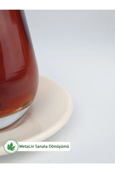 12'li Metal Çay Tabağı - 6