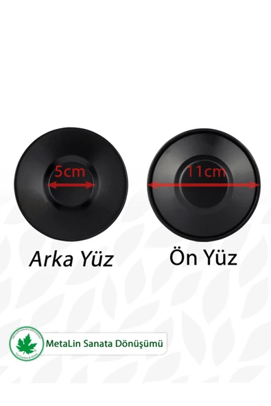 12'li Metal Çay Tabağı - 12
