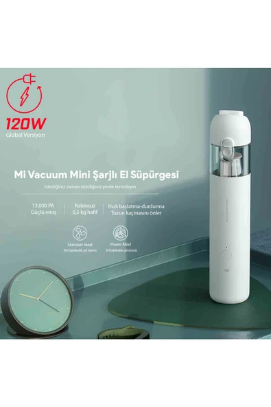 Xiaomi Mi Vacuum Mini Şarjlı El Süpürgesi 120 Watt Global Versiyon