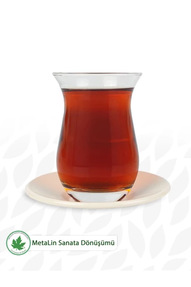 12'li Metal Çay Tabağı - 5