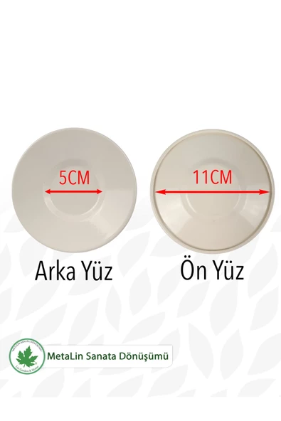 12'li Metal Çay Tabağı - 8