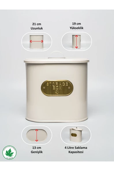 Metal Kapaklı Baton Çok Amaçlı Mutfak ve Banyo Organizeri Saklama Kabı (Storage Box Plakalı) - Resim 10