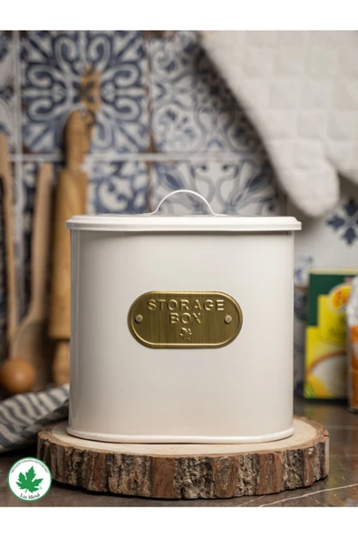 Metal Kapaklı Baton Çok Amaçlı Mutfak ve Banyo Organizeri Saklama Kabı (Storage Box Plakalı) - Resim 9